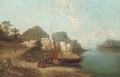 An Italianate coastal scene - William Raymond Dommersen
