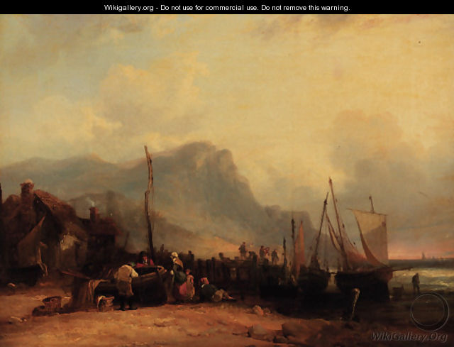 Fisherfolk on the beach - William Joseph Shayer