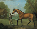 Brilliant, William Croft's dun Stallion, being led towards a mare - William Shaw