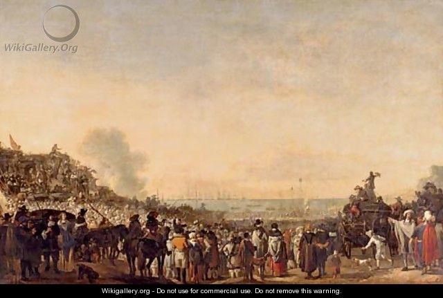 The departure of Charles II for England - Willem Schellinks
