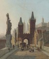 Traders on the Charles Bridge, Prague - William Raymond Dommersen