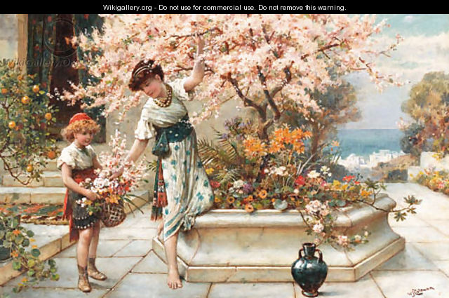 Picking spring blossoms - William Stephen Coleman