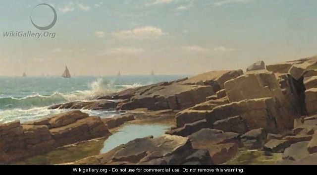 Rocks at Narragansett, Rhode Island - William Stanley Haseltine