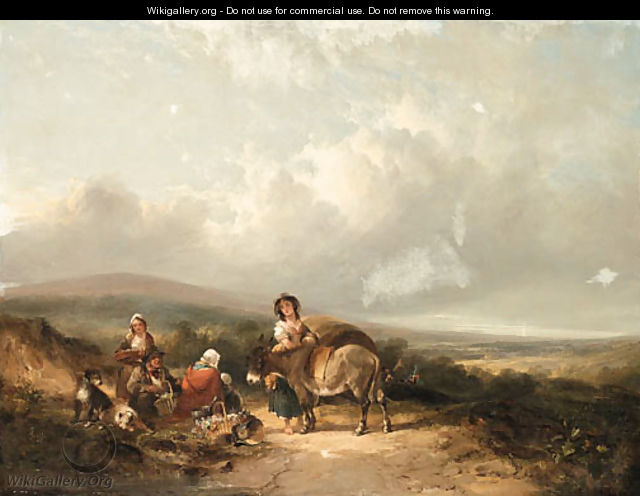 The gypsy encampment near Honiton, Devonshire - William Shayer, Snr