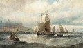 Fishing vessels by a Channel port - William A. Thornley or Thornbery