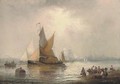 Hay barges on the estuary - William A. Thornley or Thornbery