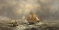 Crowded waters off Whitby - William A. Thornley or Thornbery