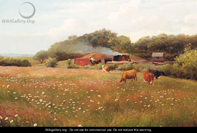 Cattle in a Meadow - William Sidney Cooper