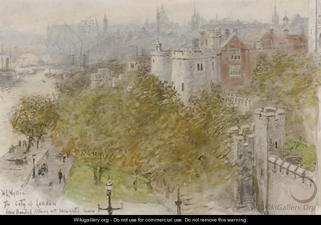 The City of London from the bonded stores at Irongate Tower - William Lionel Wyllie