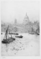 St. Paul's Cathedral from the Thames - William Lionel Wyllie