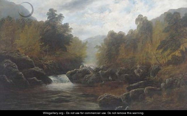 On the Lledr, near Bettws-y-Coed - William Mellor