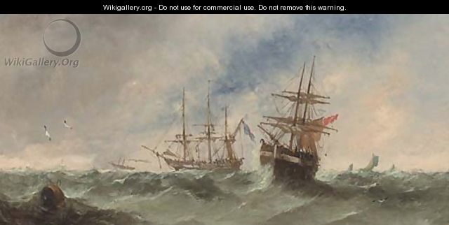Frigates riding out the gale - William McAlpine