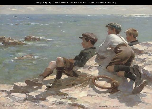 Watching the boats - William Mason Brown