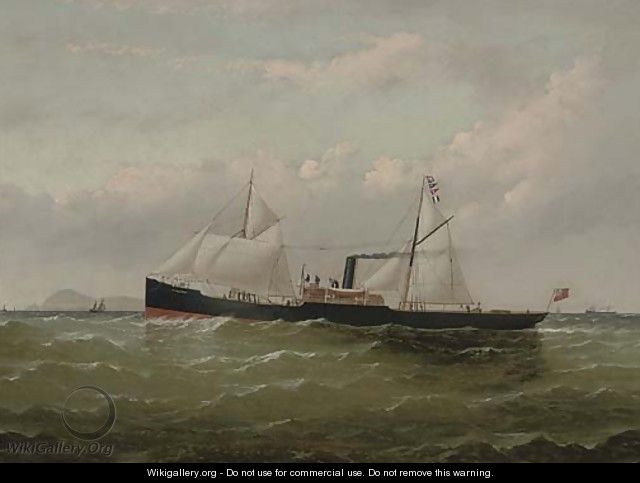 The steamer Francon approaching the South Stack Lighthouse - William H. Yorke