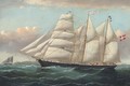 A pilot cutter running out to meet the Danish barquentine Mota Hermanos - William H. Yorke