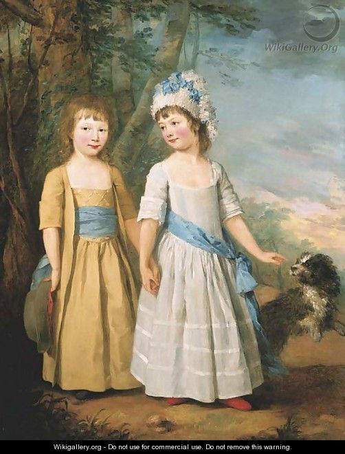 Double portrait of Elizabeth and Thomas Trower in a landscape - William Hoare Of Bath