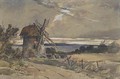 A windmill in an extensive landscape - William James Muller