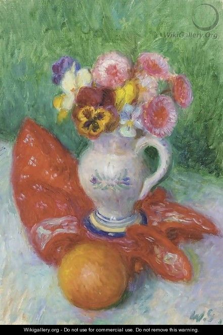 Still Life with Vase of Flowers - William Glackens