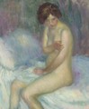 Nude Sitting on a Bed - William Glackens