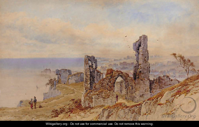 On the cliffs, Castle hill, Hastings - William James Boddy