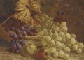 Grapes, apples and a wicker basket - William Hughes