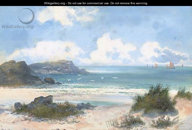 Gulls on the shoreline - William Langley