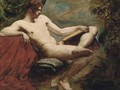 Study of a nude youth reading a book - William Etty