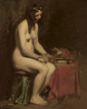 A seated female nude - William Etty