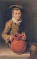 Portrait of one of the Swain brothers holding a pitcher - William Henry Hunt