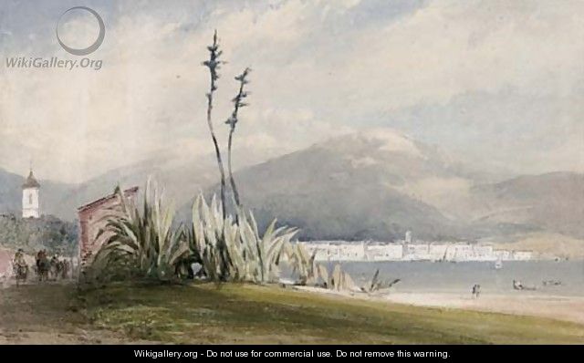 View across the bay towards Nice, France - William Callow