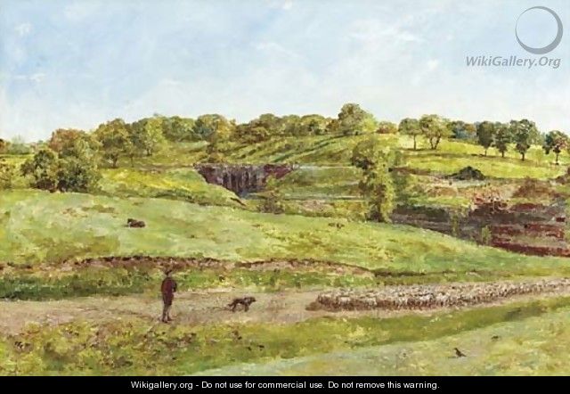 Droving sheep on Hampstead Heath - William Davis