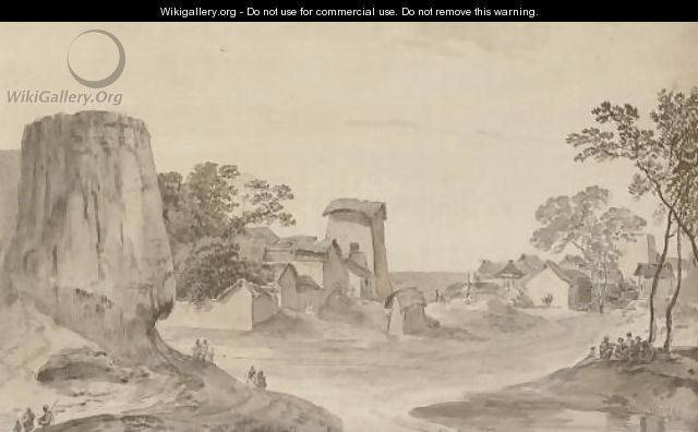 Village of Churnnan on the road from Agra to Delhi - William Daniell, R. A.