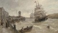 Sailing traders coming into port on the high tide - William Edward Webb