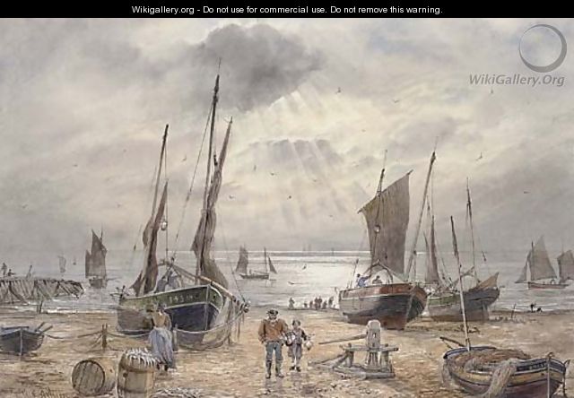 The Shoreham fishing fleet returning at the end of the day - William Edward Atkins