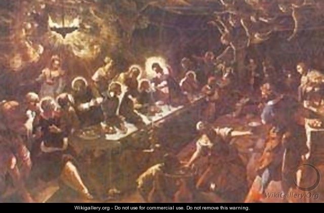 The Last Supper 1592-94 2 - Jacopo Tintoretto (Robusti)
