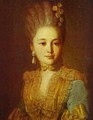 Portrait Of An Unknown Woman In A Blue Dress With Yellow Trimmings 1760s - Fedor Rokotov