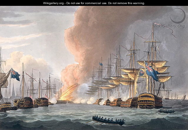 Destruction of the Danish Fleet before Copenhagen 1816 - Thomas Whitcombe