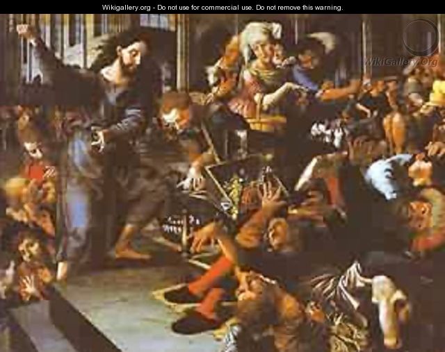 Christ Driving Merchants From The Temple 1556 - Jan Sanders Van Hemessen