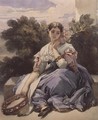 P 669 A Girl of Frascati 1838 - Hermann Winterhalter