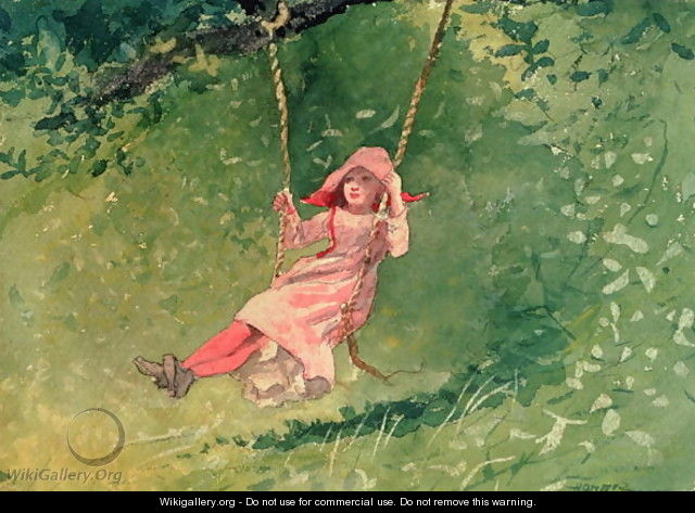 Girl on a Swing 2 - Winslow Homer