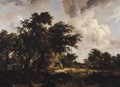 Village with Water Mill Among Tree 1660-1670 - Meindert Hobbema