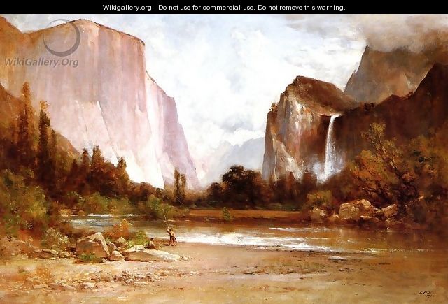 Indians Fishing in Yosemite 1900 - Thomas Hill
