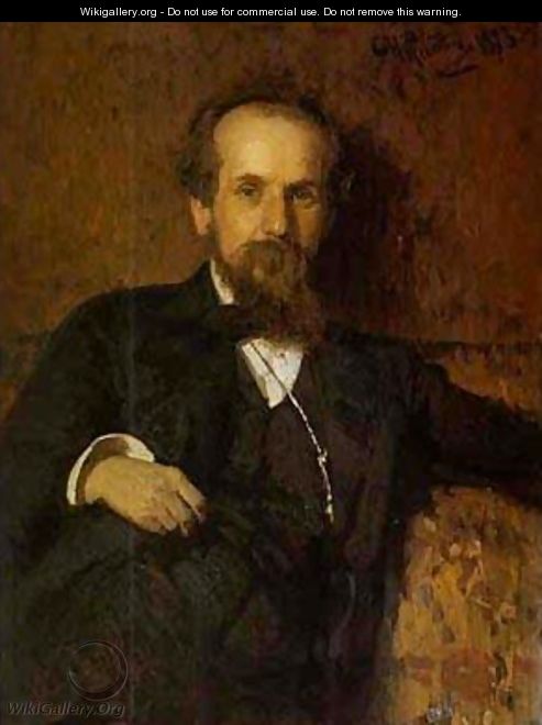 Portrait Of The Artist Pavel Tchistyakov 1878 - Ilya Efimovich Efimovich Repin
