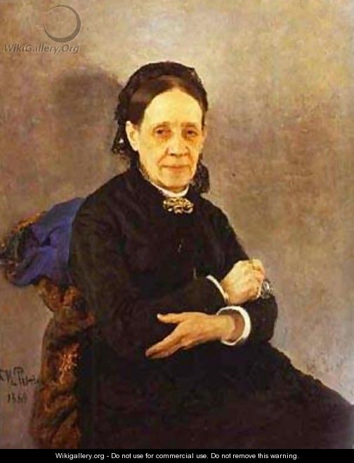 Portrait Of Nadezhda Stasova 1884 - Ilya Efimovich Efimovich Repin