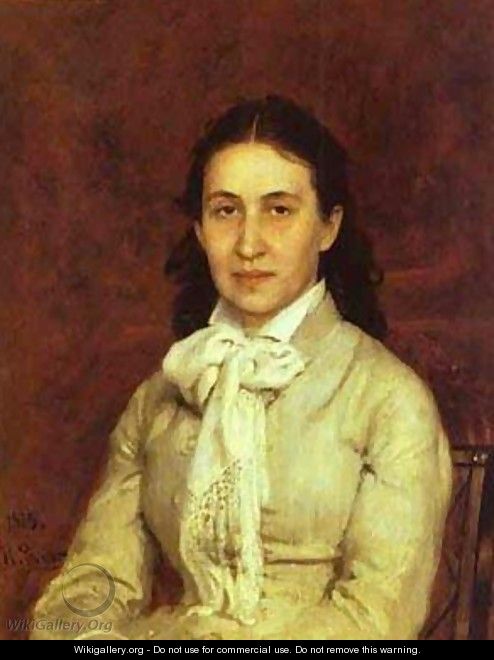 Portrait Of E Mamontova 1874-1879 - Ilya Efimovich Efimovich Repin