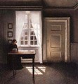 Interior With a Sewing Machine - Vilhelm Hammershoi