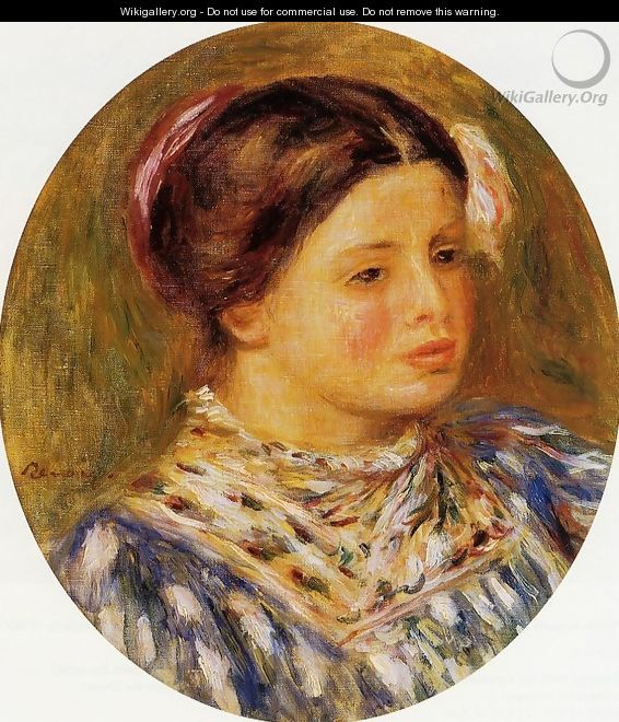 Young Girl in Blue 1912 - Pierre Auguste Renoir
