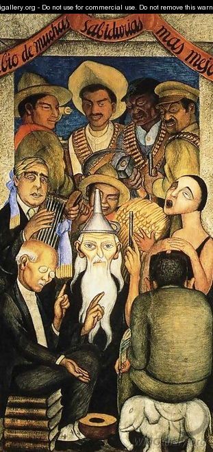 The Learned Banquet 1928 - Diego Rivera