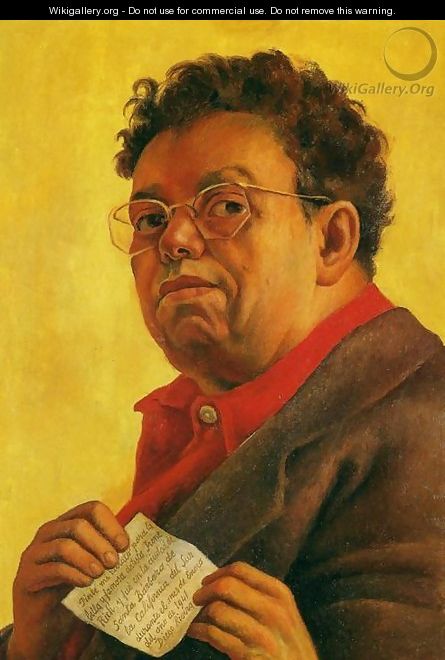 Self Portrait Dedicated to Irene Rich (Autorretrato dedicado a Irene Rich) 1941 - Diego Rivera
