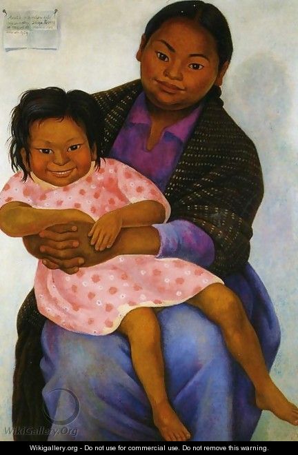 Portrait of Madesta and Inesita (Retratos de Modesta y Inesita) 1939 - Diego Rivera